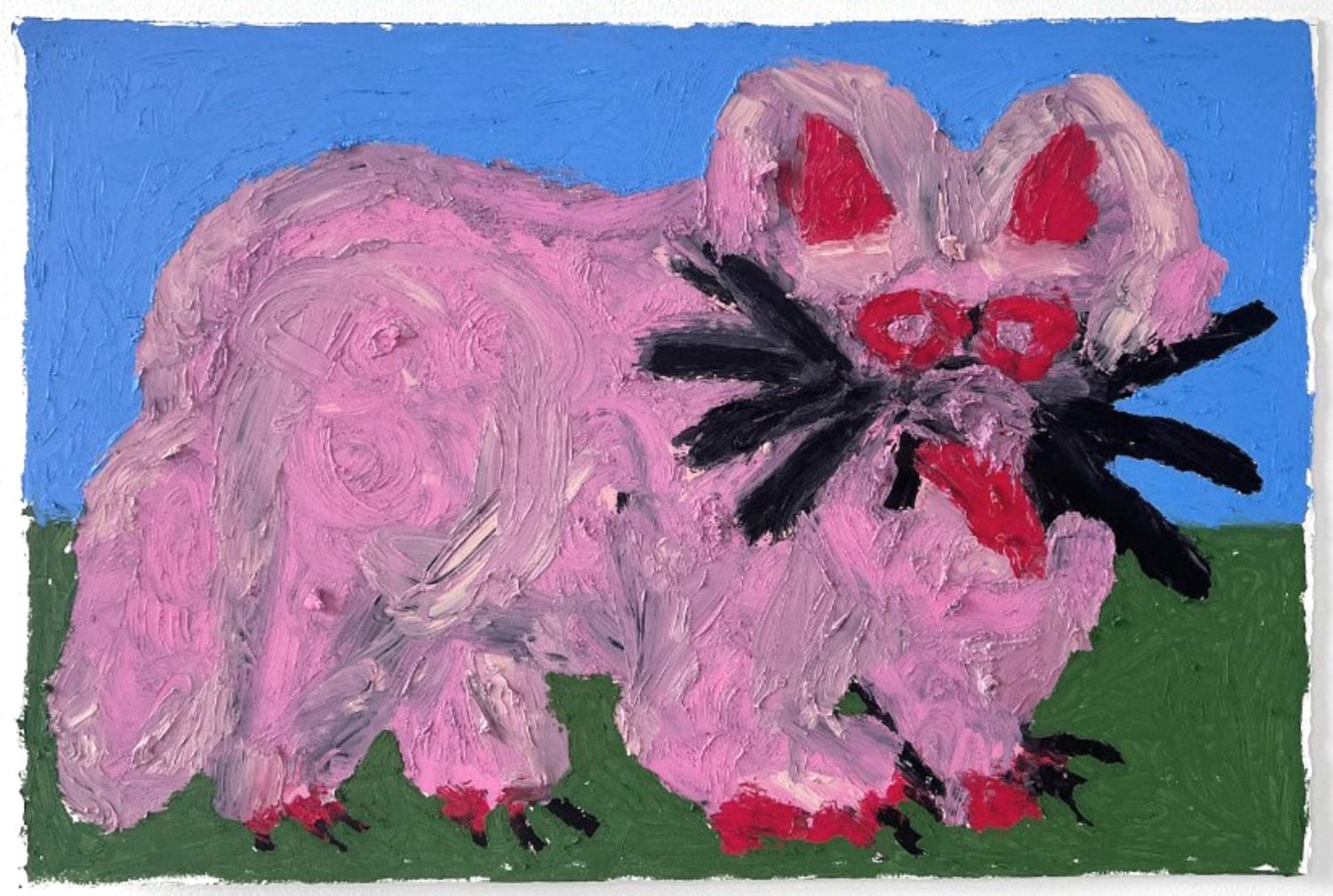Pink possum, 2022
oil stick on paper
Donated through the Australian Government’s Cultural Gifts Program