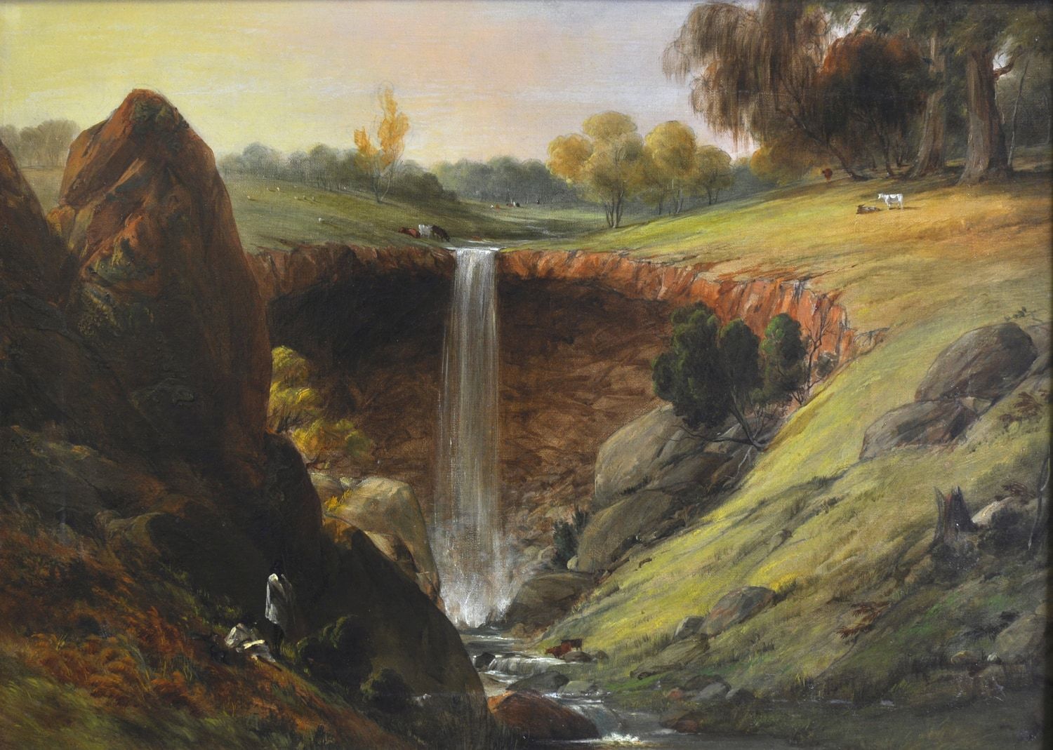 The Wannon Falls, c 1860
oil on canvas on board
Purchased by the Hamilton Gallery Trust Fund