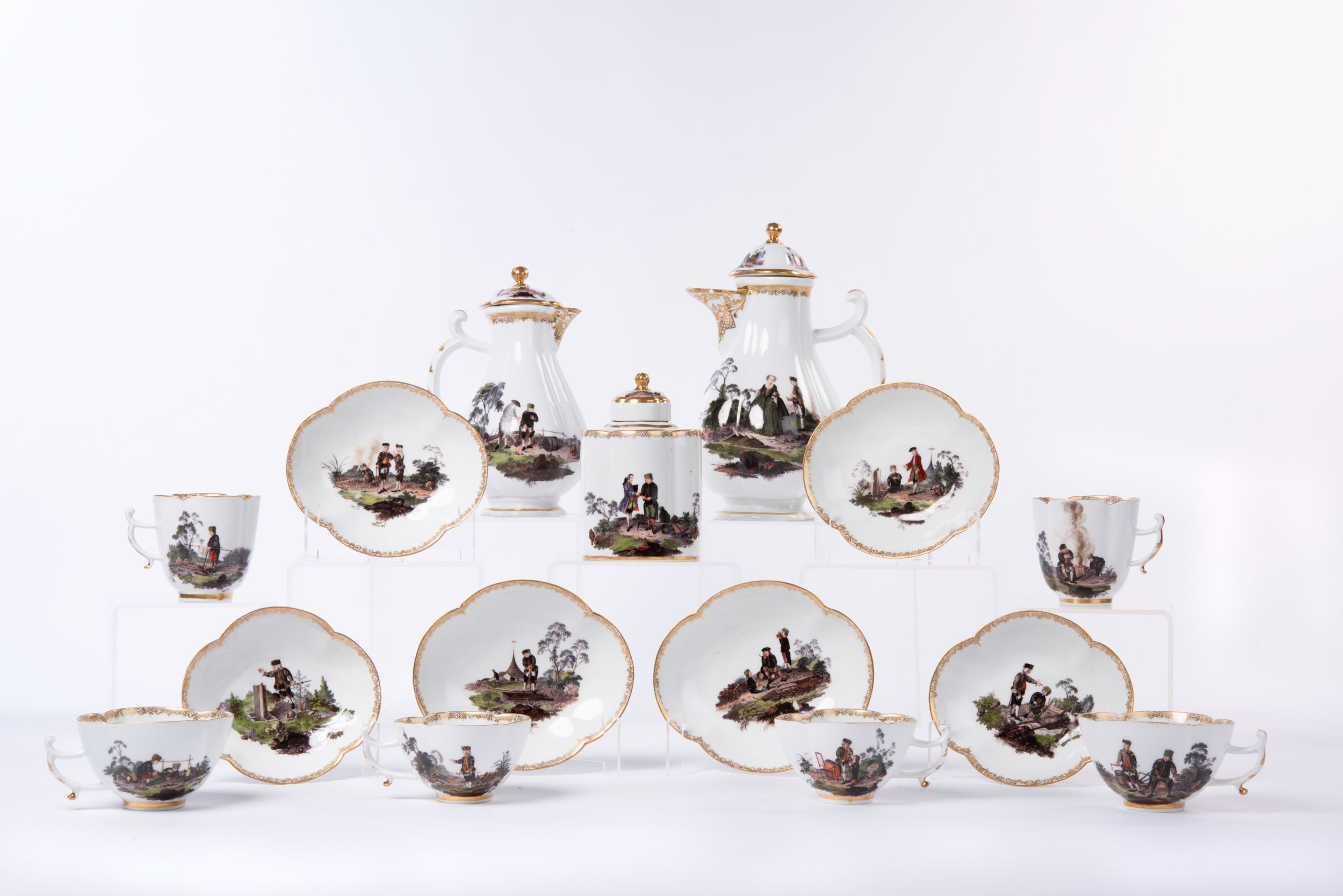 Meissen Porcelain Factory, Meissen Germany
Part coffee, tea and chocolate service, c.1745
porcelain, hard-paste
Herbert and May Shaw Bequest